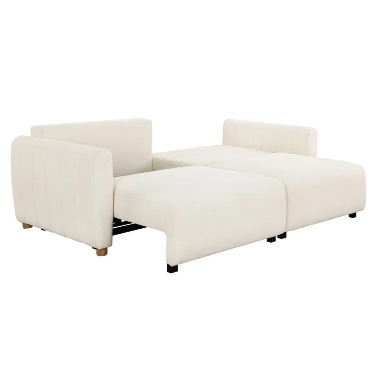 Serta Lowry 91.7" Queen Size Channel Tufted Convertible Sleeper Sofa