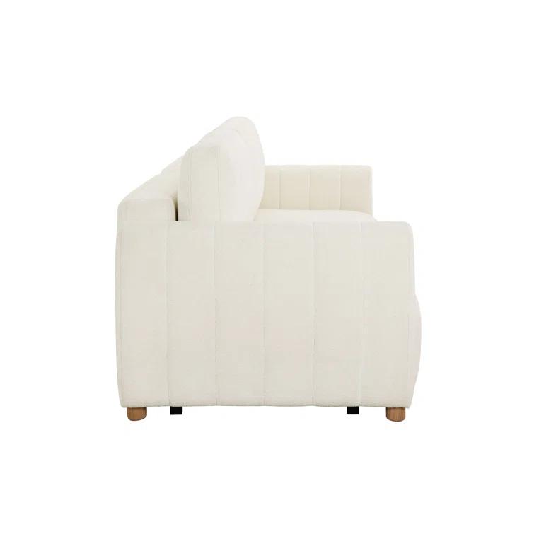 Serta Lowry 91.7" Queen Size Channel Tufted Convertible Sleeper Sofa