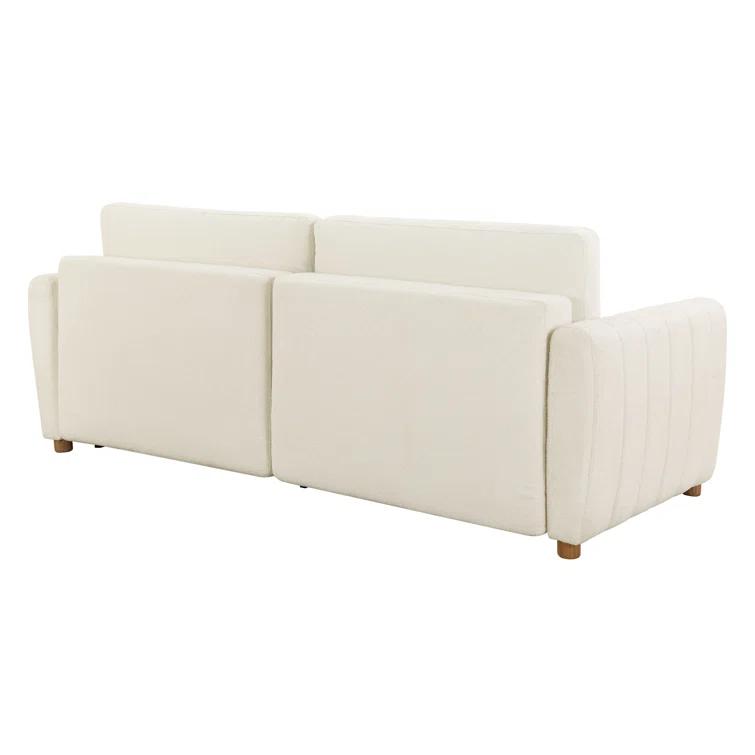 Serta Lowry 91.7" Queen Size Channel Tufted Convertible Sleeper Sofa