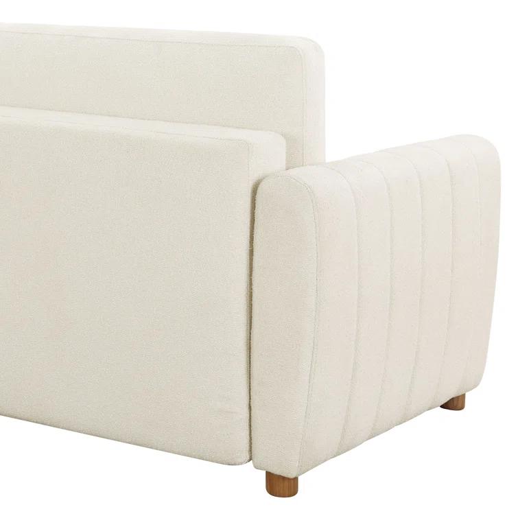 Serta Lowry 91.7" Queen Size Channel Tufted Convertible Sleeper Sofa