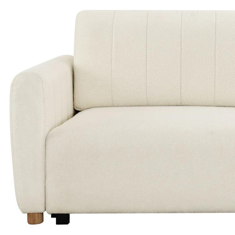 Serta Lowry 91.7" Queen Size Channel Tufted Convertible Sleeper Sofa