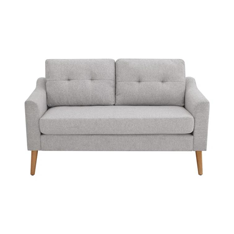 Serta Bellamy 2 in 1 Convertible Loveseat Chaise and Ottoman
