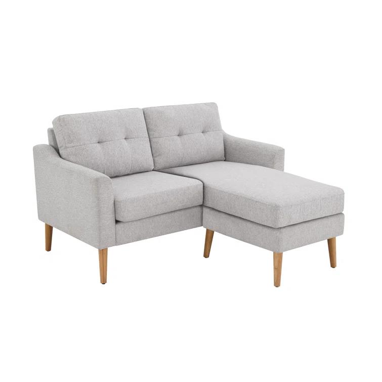 Serta Bellamy 2 in 1 Convertible Loveseat Chaise and Ottoman