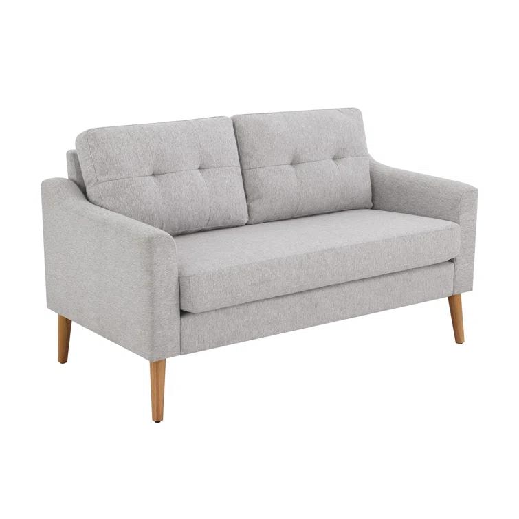 Serta Bellamy 2 in 1 Convertible Loveseat Chaise and Ottoman