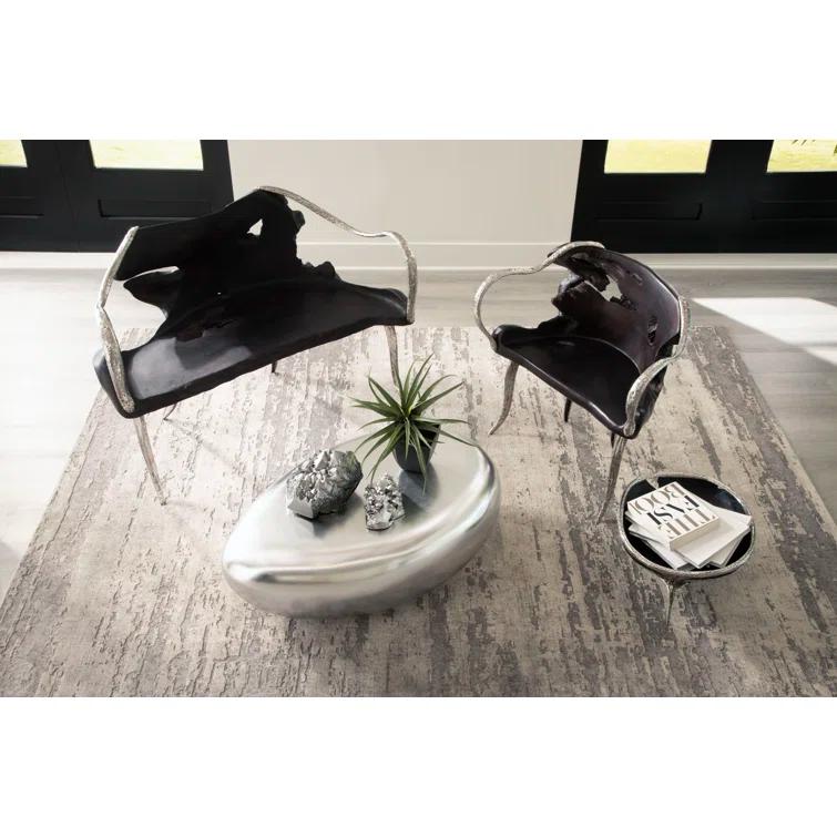 Silver Leaf River Stone Coffee Table