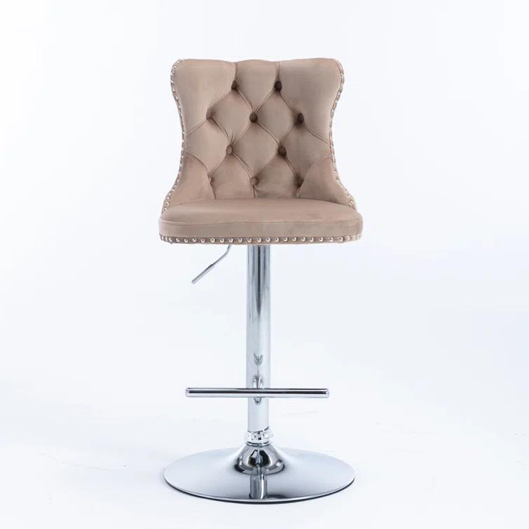 Julias Swivel Upholstered Adjustable Height Counter Stool (Set of 2)
