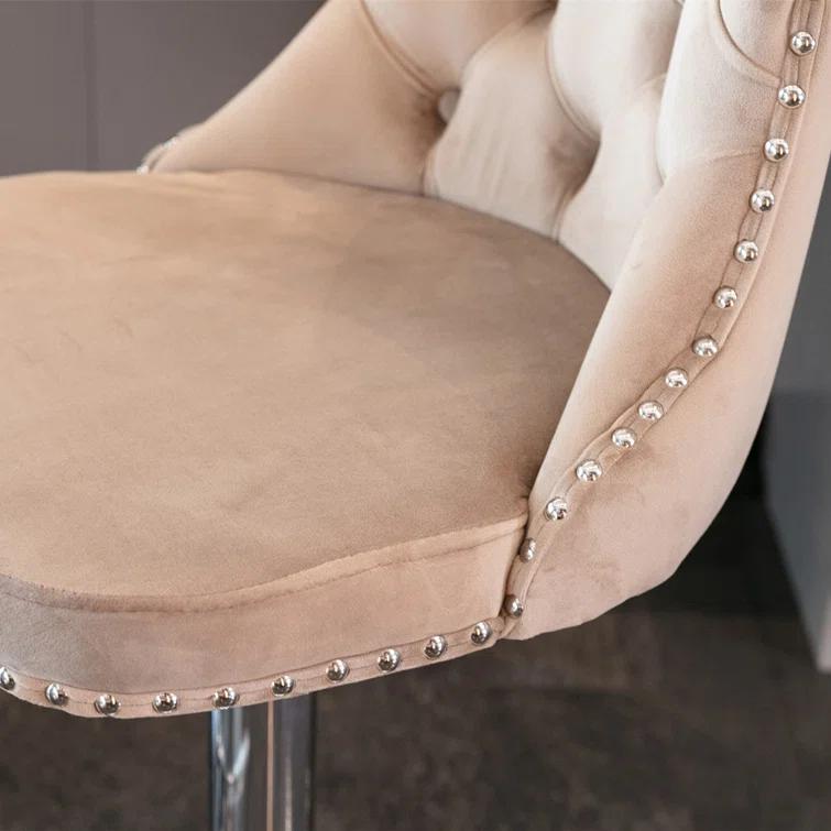 Julias Swivel Upholstered Adjustable Height Counter Stool (Set of 2)