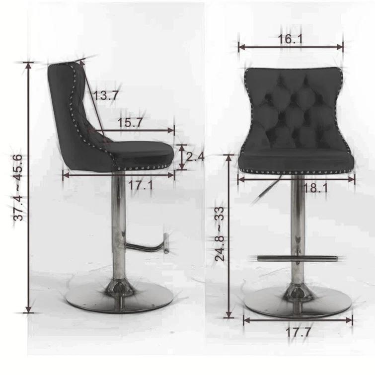Julias Swivel Upholstered Adjustable Height Counter Stool (Set of 2)