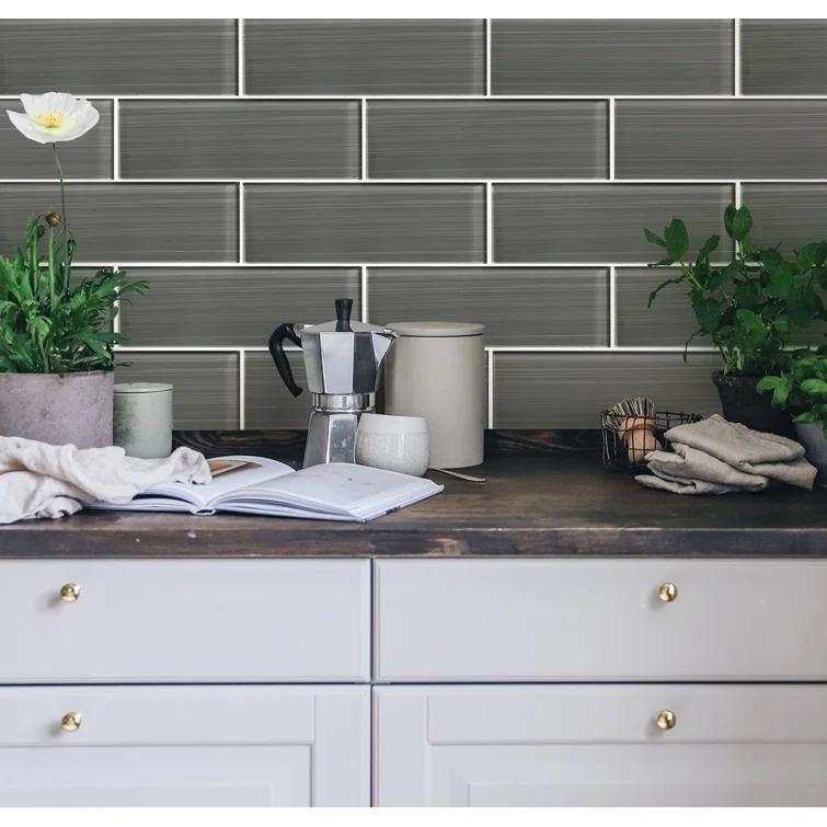 Premium Hand Painted 4" x 12" Straight Edge Glass Subway Tile