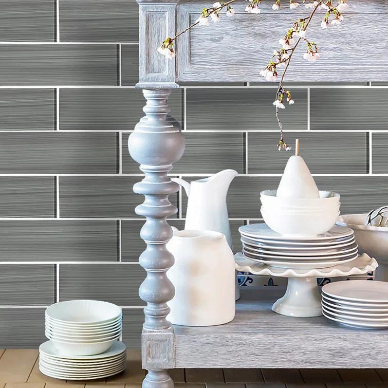 Premium Hand Painted 4" x 12" Straight Edge Glass Subway Tile