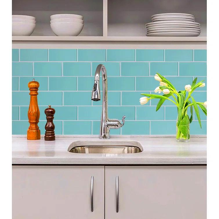 Premium 3" x 6" Straight Edge Glass Mosaic Subway Tile