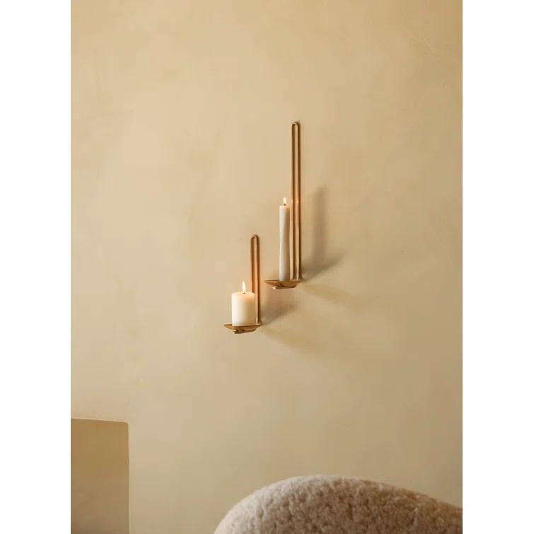 Medieval Elegance Brass Wall Candle Holder Sconce