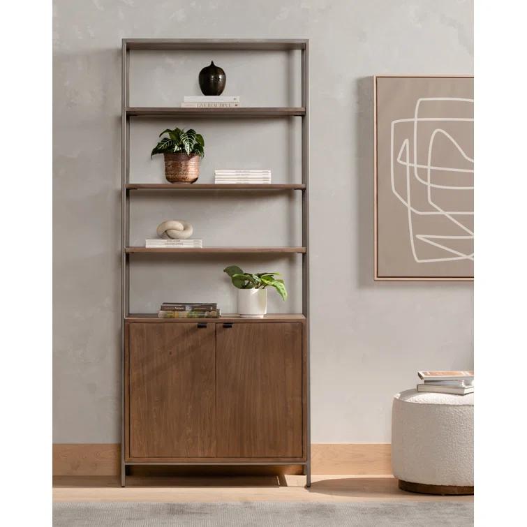 Graham Open Bookcase with Doors (35")