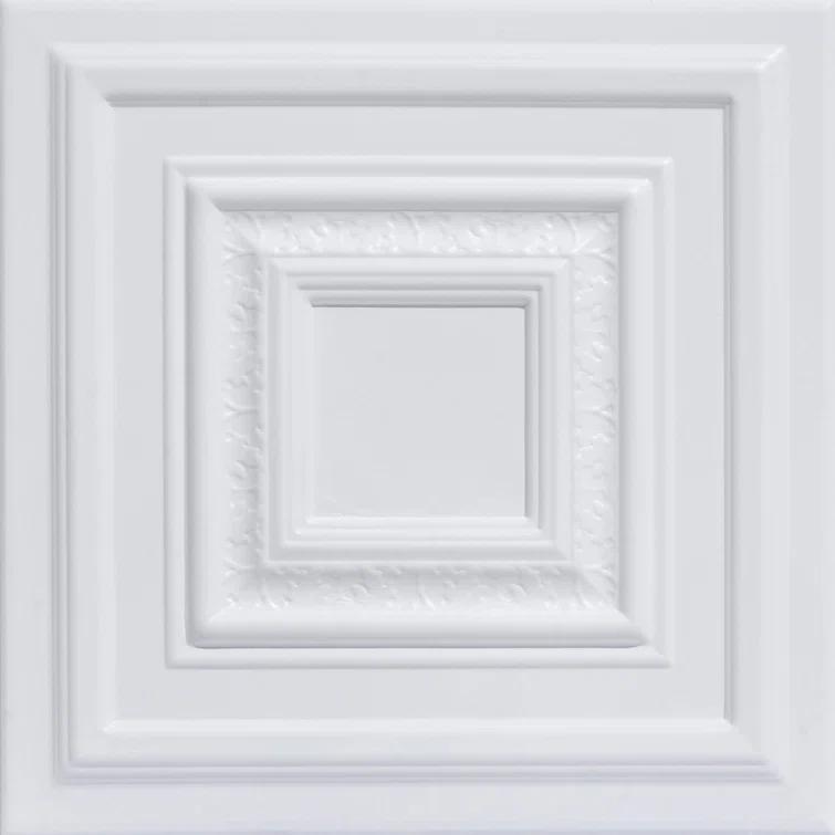 Chestnut Grove 1.6 ft. x 1.6 ft. Polystyrene Glue-up Ceiling Tile (Set of 96)