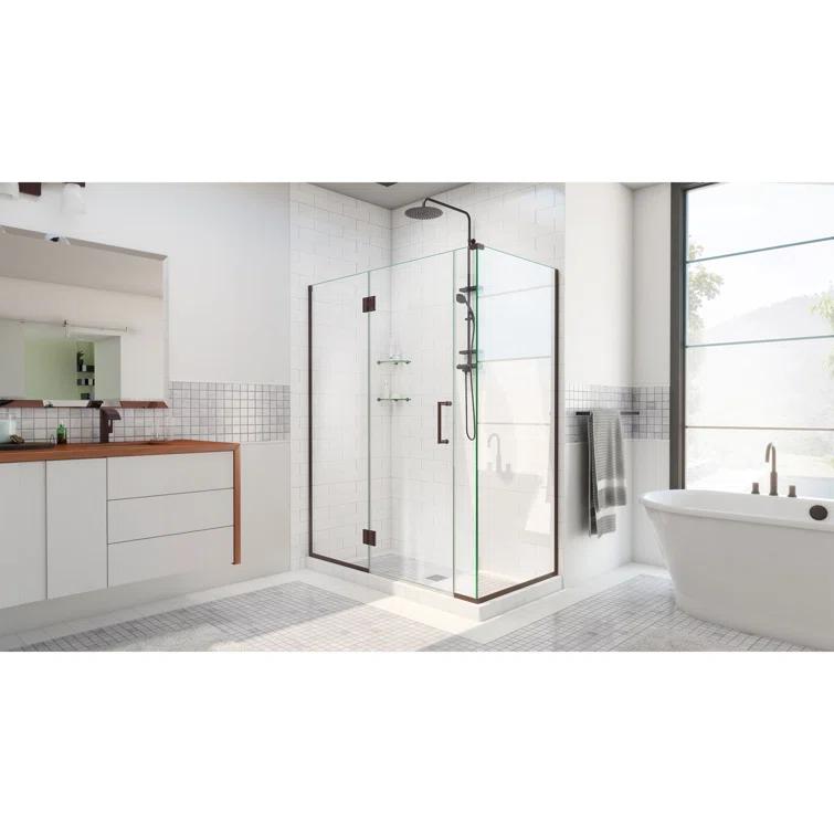 Unidoor-X 40" x 72" Hinged Frameless Shower Door with ClearMax™ Technology