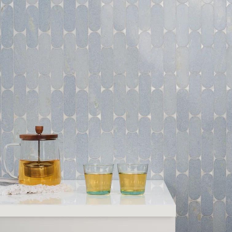 Nostradam 9.96" W x 11.22" L Marble and Brass Mosaic Tile (0.77 Sq. Ft. / Sheet)