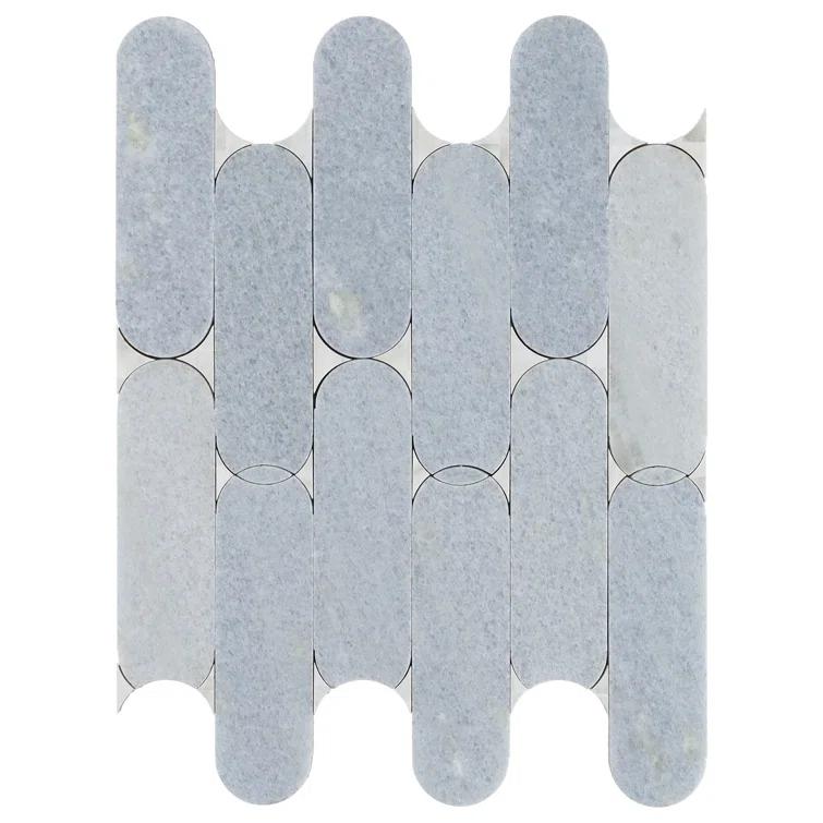 Nostradam 9.96" W x 11.22" L Marble and Brass Mosaic Tile (0.77 Sq. Ft. / Sheet)