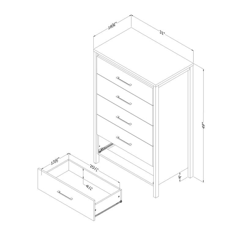 Gravity 31.25'' W 5 - Drawer Dresser