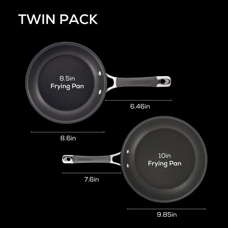 Circulon Circulon Radiance Hard Anodized Nonstick Frying Pans / Skillet Set, 8.5 Inch and 10 Inch