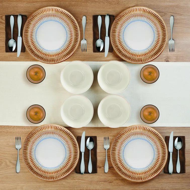 Pfaltzgraff Hensley 12-Piece Stoneware Dinnerware Set, Service for 4