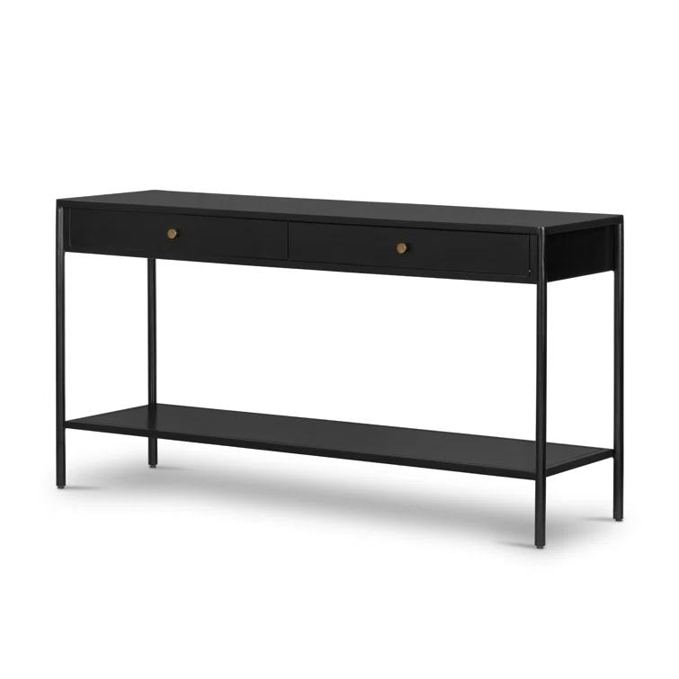 Bronzed Iron Console Table (57")