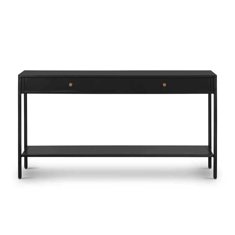 Bronzed Iron Console Table (57")