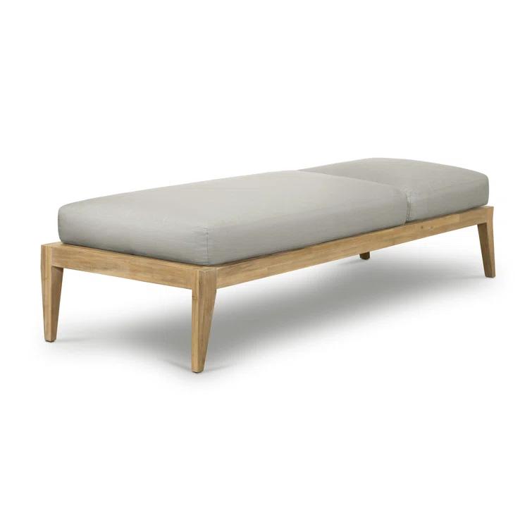 Amine 24'' Outdoor Acacia Chaise Lounge