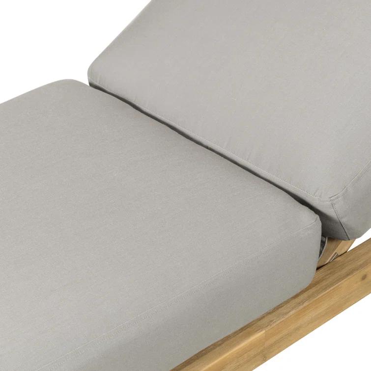 Amine 24'' Outdoor Acacia Chaise Lounge