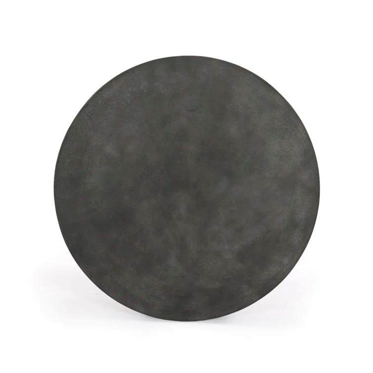 Aged Gray Round Aluminum Outdoor Coffee Table, 48"