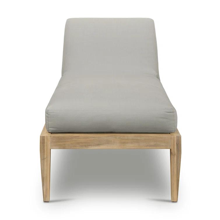 Amine 24'' Outdoor Acacia Chaise Lounge