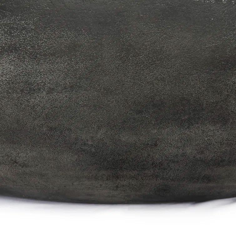 Aged Gray Round Aluminum Outdoor Coffee Table, 48"