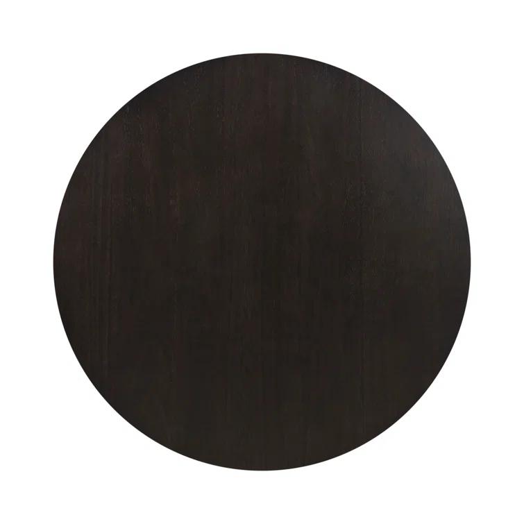 Charcoal Parawood Round Coffee Table with Storage