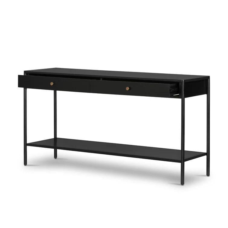 Bronzed Iron Console Table (57")