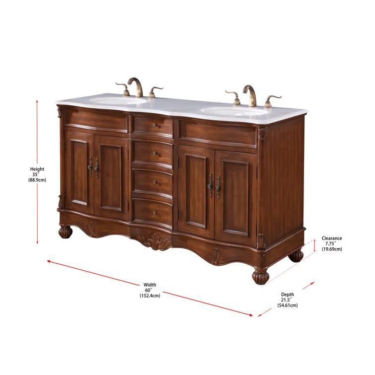 Etta Avenue™ Mannie 60'' Double Bathroom Vanity with Top