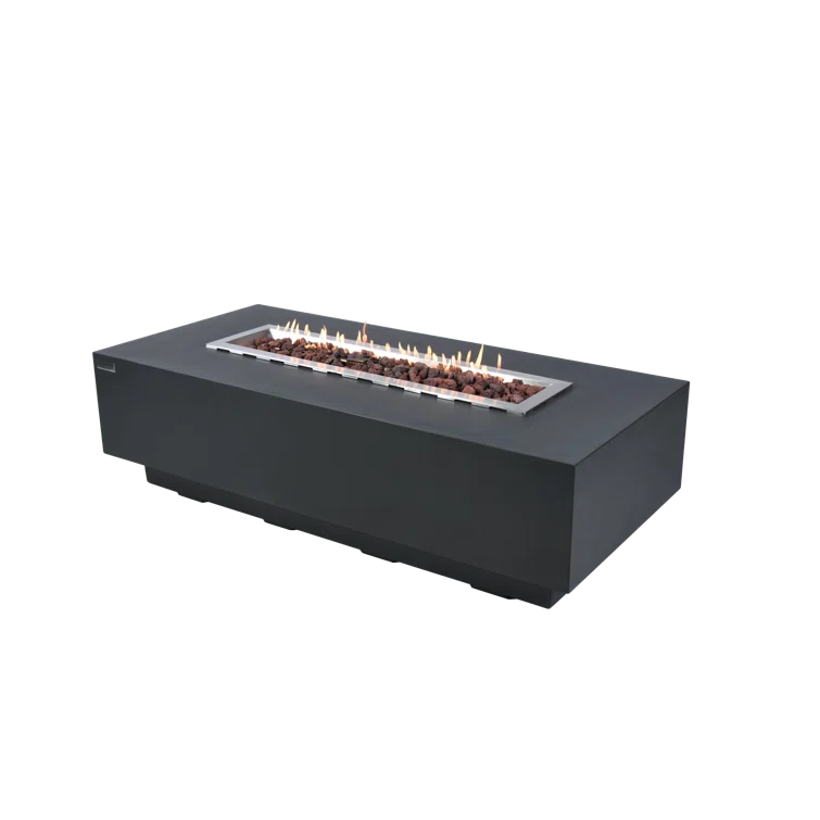 Elementi Hampton Rectangular Concrete Fire Pit Table