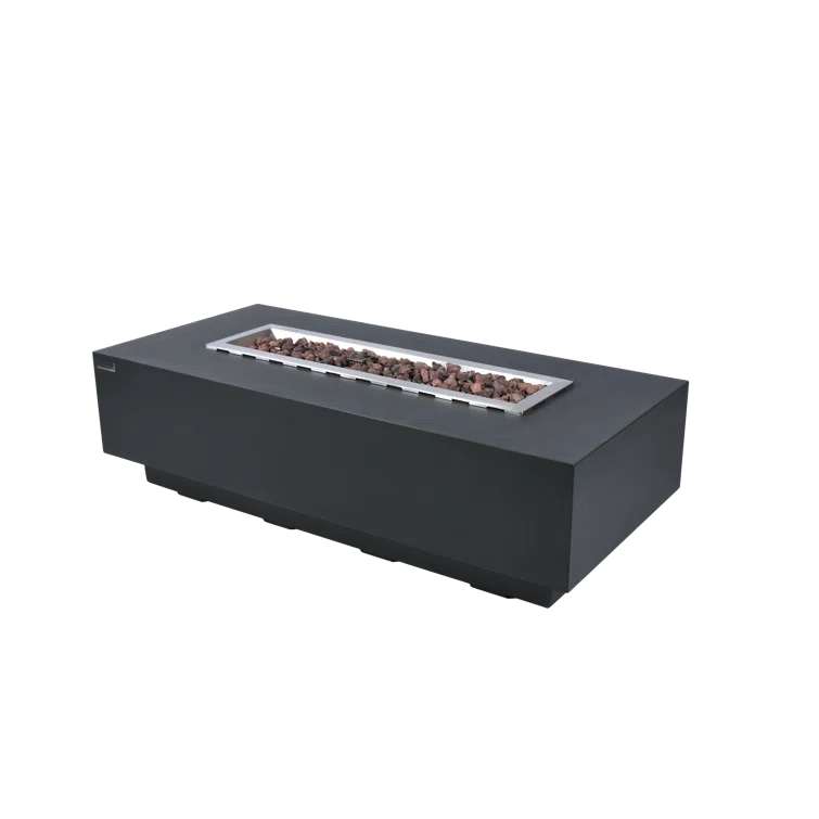 Elementi Hampton Rectangular Concrete Fire Pit Table