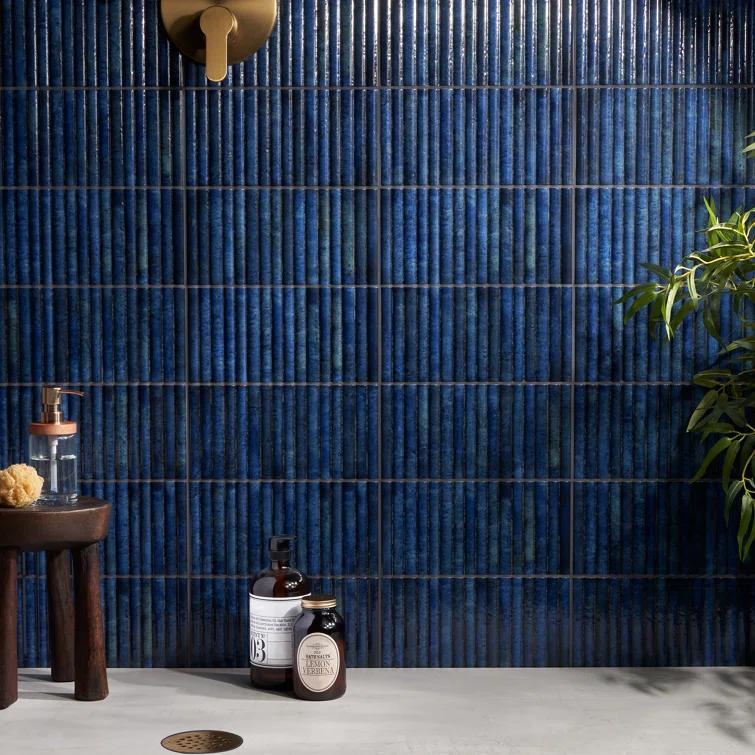 Canu 5.9 In. x 11.81 In. Polished Fluted Ceramic Subway Wall Tile (9.68 Sq. Ft. / Case)