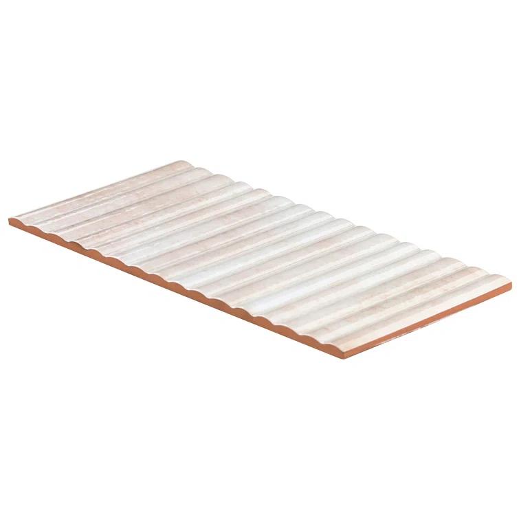 Canu 5.9 In. x 11.81 In. Polished Fluted Ceramic Subway Wall Tile (9.68 Sq. Ft. / Case)