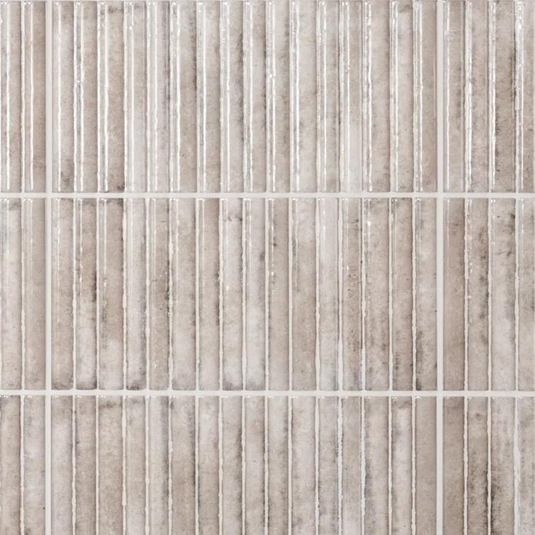 Canu 5.9 In. x 11.81 In. Polished Fluted Ceramic Subway Wall Tile (9.68 Sq. Ft. / Case)