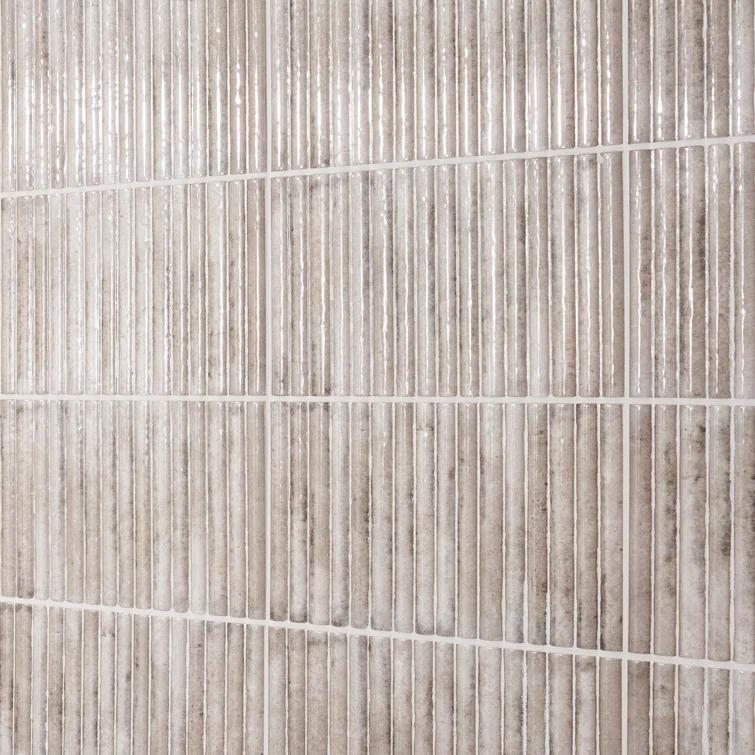 Canu 5.9 In. x 11.81 In. Polished Fluted Ceramic Subway Wall Tile (9.68 Sq. Ft. / Case)