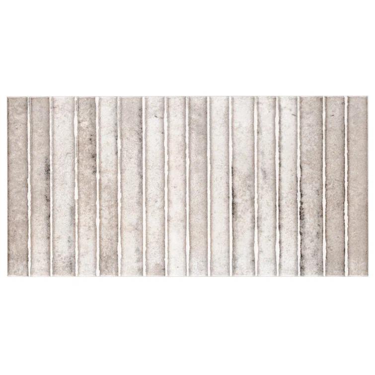 Canu 5.9 In. x 11.81 In. Polished Fluted Ceramic Subway Wall Tile (9.68 Sq. Ft. / Case)