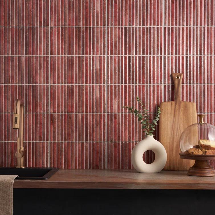 Canu 5.9 In. x 11.81 In. Polished Fluted Ceramic Subway Wall Tile (9.68 Sq. Ft. / Case)