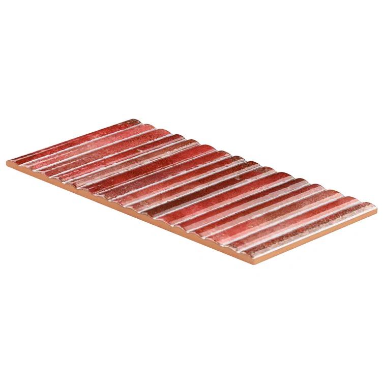 Canu 5.9 In. x 11.81 In. Polished Fluted Ceramic Subway Wall Tile (9.68 Sq. Ft. / Case)