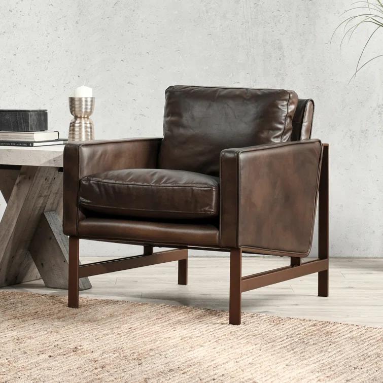 Classic Home Chad Leather Armchair & Reviews | Wayfair