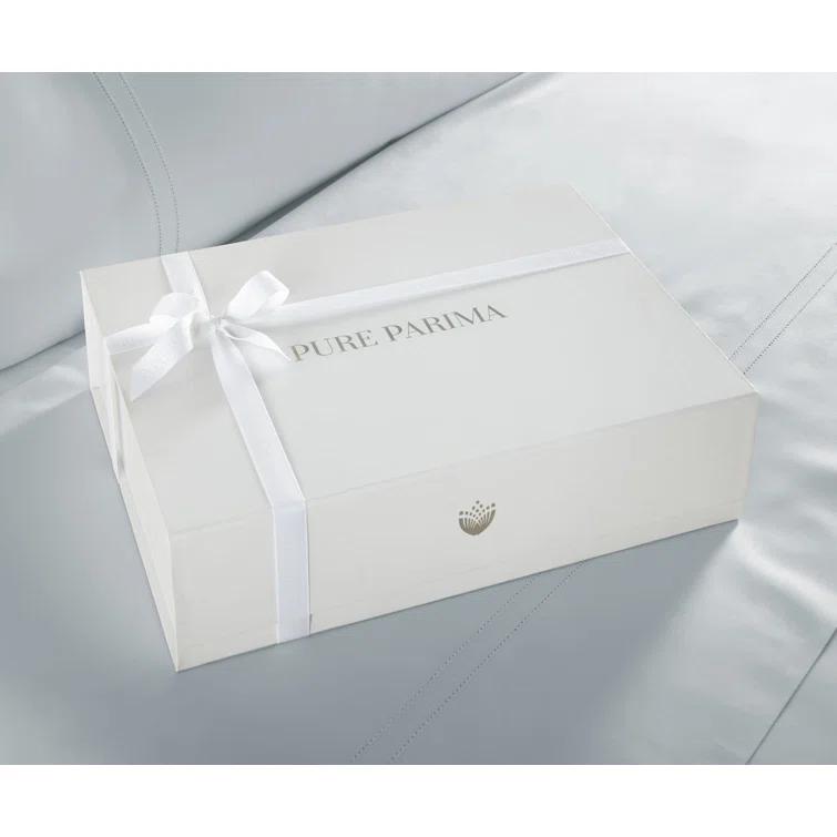 Icy Blue Queen Cotton Duvet Cover Set with Shams