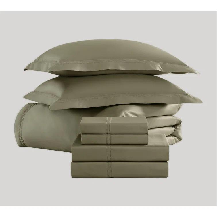Ivory Queen Egyptian Cotton 3-Piece Duvet Cover Set