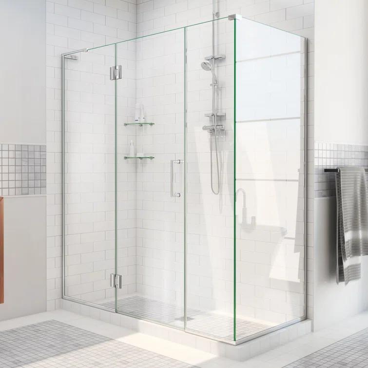 Unidoor-X 47" W x 34.38" D x 72" H Frameless Rectangle Shower Enclosure