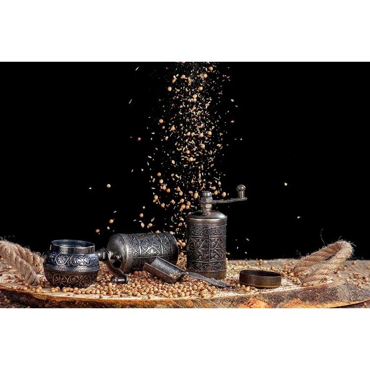 MoogCo Salt And Pepper Grinder Set - Herb Grinder - Pepper Grinder Mill - Pepper Mill - Spice Grinder - Salt Grinder - Coffee Bean Grinder - Spice Grinder Manual (Set of 2)