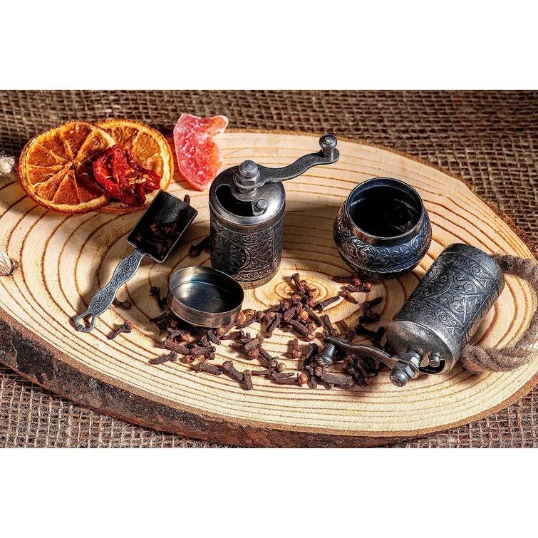MoogCo Salt And Pepper Grinder Set - Herb Grinder - Pepper Grinder Mill - Pepper Mill - Spice Grinder - Salt Grinder - Coffee Bean Grinder - Spice Grinder Manual (Set of 2)