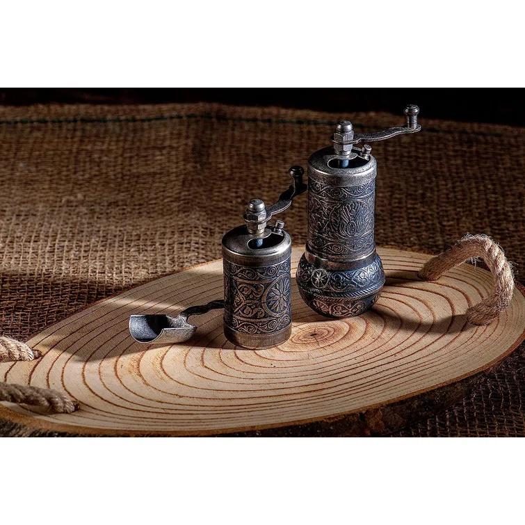 MoogCo Salt And Pepper Grinder Set - Herb Grinder - Pepper Grinder Mill - Pepper Mill - Spice Grinder - Salt Grinder - Coffee Bean Grinder - Spice Grinder Manual (Set of 2)
